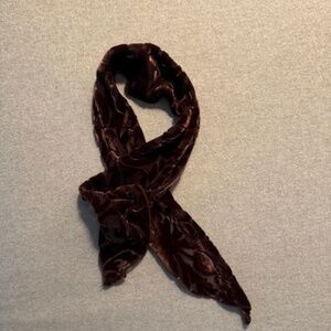 Neiman Marcus Cut Velvet Scarf Narrow Tapered
